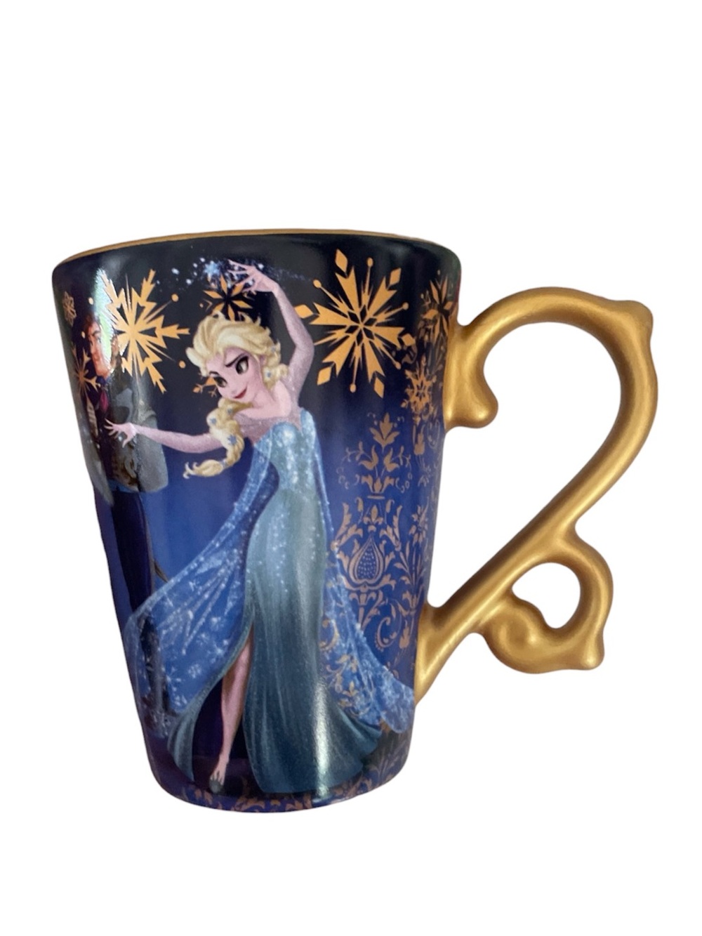 Disney Frozen Elsa Blue and Gold Ceramic Mug